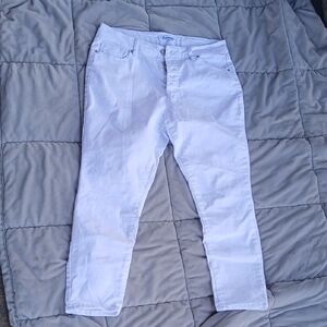 EUC d. jeans White Button-Fly Denim Jeans Size 10